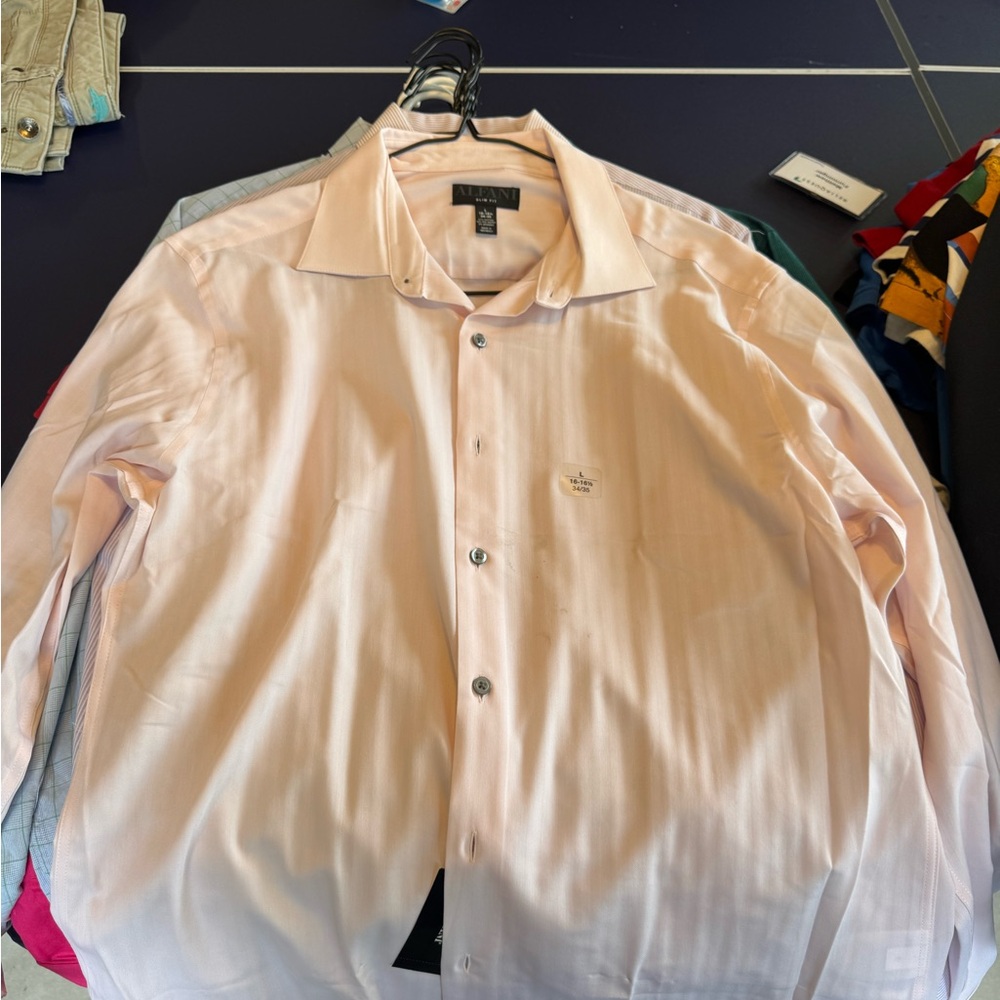 Alfani Light Pink Dress Shirt for Men